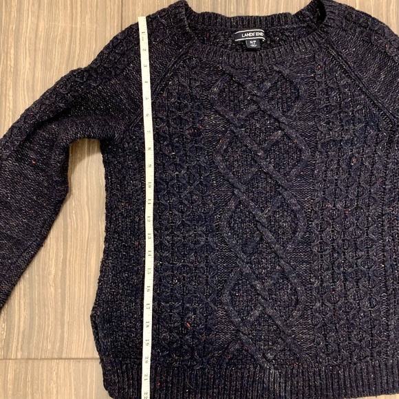 Land’s End Wool Blend Cable Knit Sweater - Picture 7 of 7